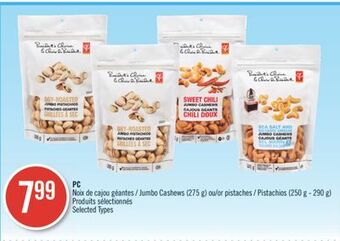 Pharmaprix Pc jumbo cashews (275 g) or pistachios (250 g - 290 g) offer