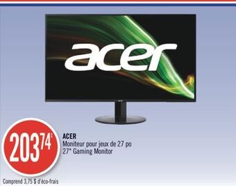 Pharmaprix Acer 27 gaming monitor offer