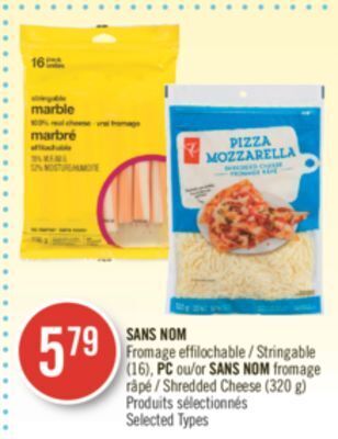 Pharmaprix No name (16), pc or no name shredded cheese (320 g) offer