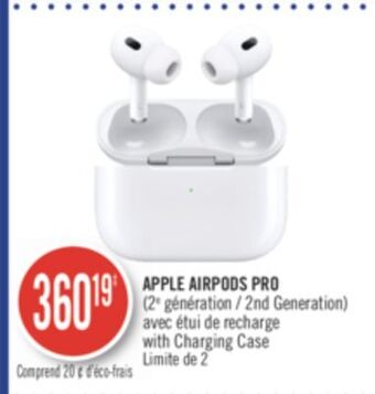 Pharmaprix Apple airpods pro (2nd generation) with charging case offer