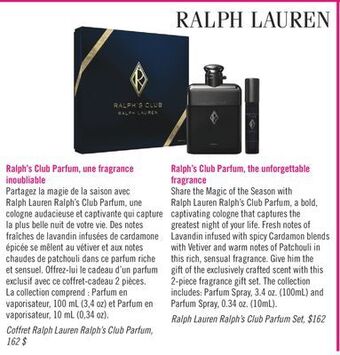 Pharmaprix Ralph's club parfum, the unforgettable fragrance offer