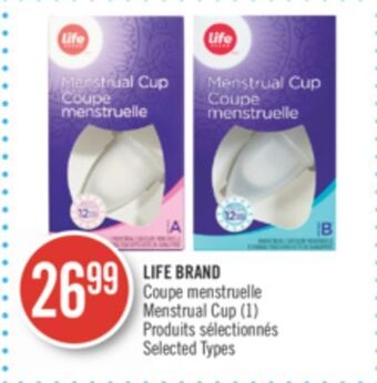 Pharmaprix Life brand menstrual cup offer