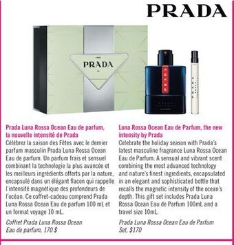 Pharmaprix Prada luna rossa ocean eau de parfum set offer