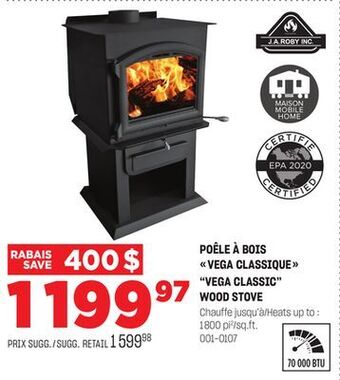 BMR Poêle à bois vega classique offer