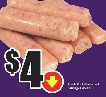 FreshCo Fresh Pork Breakfast Sausages 450 g offer