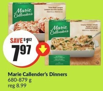 FreshCo Marie Callender's Dinners 680-879 g offer