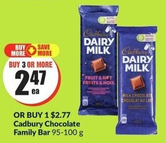 FreshCo Cadbury Chocolate Family Bar offer