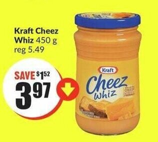 FreshCo Kraft Cheez Whiz 450 g offer