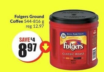 FreshCo Folgers Ground Coffee 544-816g offer