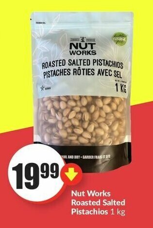 FreshCo Nut Works Roasted Salted Pistachios 1 kg offer