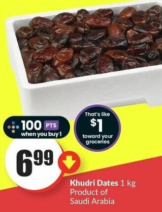 FreshCo Khudri Dates 1 kg offer
