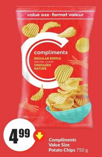 FreshCo Compliments Value Size Potato Chips 750 g offer