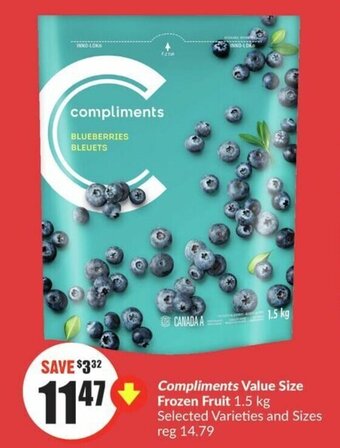 FreshCo Compliments Value Size Frozen Fruit 1.5 kg offer
