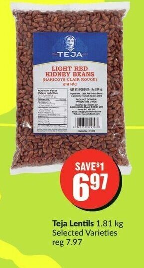 FreshCo Teja Lentils 1.81kg offer
