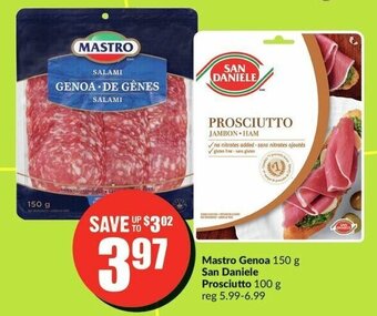 FreshCo Mastro Genoa 150 g San Daniele Prosciutto 100g offer