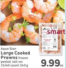 IGA Aqua Star Large Cooked Prawns offer