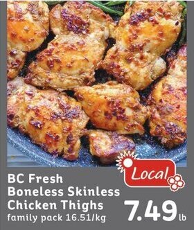 IGA BC Fresh Boneless Skinless Chicken Thighs offer