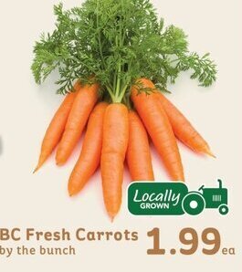IGA BC Fresh Carrots offer