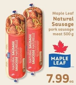 IGA Maple Leaf Natural Sausage offer