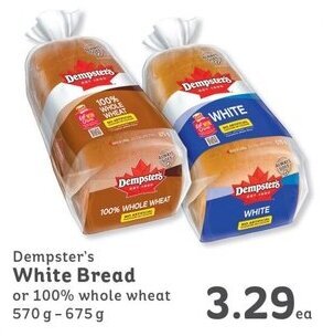 IGA Dempster's White Bread or 100% whole wheat 570g-675g offer