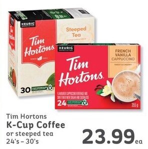 IGA Tim Hortons K-Cup Coffee offer