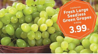 IGA California Fresh Large Seedless Green Grapes offer