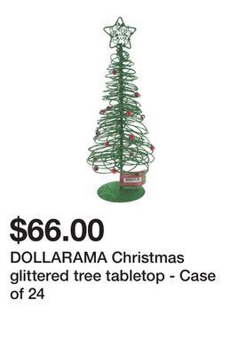 Dollarama Dollarama christmas glittered tree tabletop - case of 24 offer
