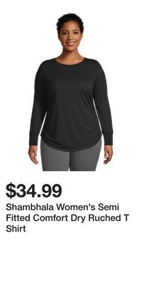 Mark's Shambhala women's semi fitted comfort dry ruched t shirt offer