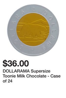 Dollarama Dollarama supersize toonie milk chocolate - case of 24 offer