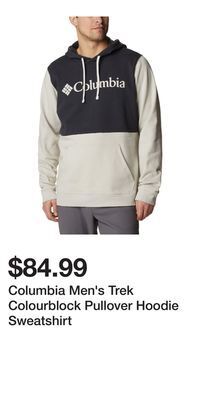 Mark's Columbia men's trek colourblock pullover hoodie sweatshirt offer