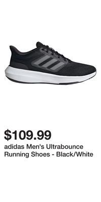Mark's Adidas men's ultrabounce running shoes - black/white offer