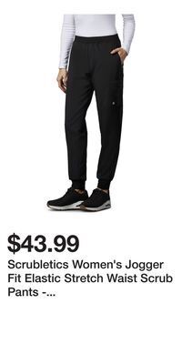 Mark's Scrubletics women's jogger fit elastic stretch waist scrub pants - black offer