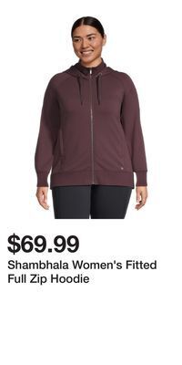 Mark's Shambhala women's fitted full zip hoodie offer