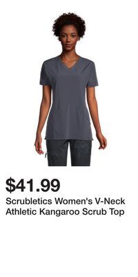 Mark's Scrubletics women's v-neck athletic kangaroo scrub top offer