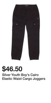 Mark's Silver youth boy's cairo elastic waist cargo joggers offer