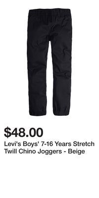 Mark's Levi's boys' 7-16 years stretch twill chino joggers - beige offer