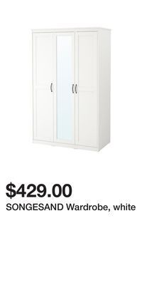 IKEA Songesand wardrobe, white offer