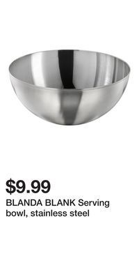 IKEA Blanda blank serving bowl, stainless steel offer