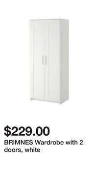 IKEA Brimnes wardrobe with 2 doors, white offer