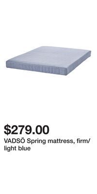 IKEA Vadsö spring mattress, firm/light blue offer