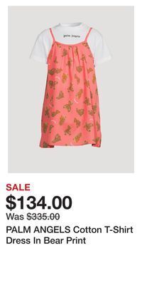 Holt Renfrew Palm angels cotton t-shirt dress in bear print offer