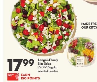Longo's Longo's family size salad offer