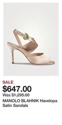 Holt Renfrew Manolo blahnik havelopa satin sandals offer