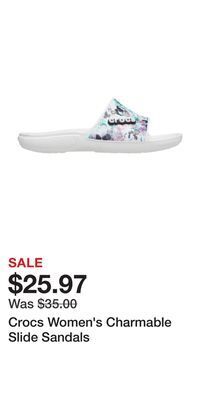 Sport Chek Crocs women's charmable slide sandals offer