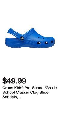 Sport Chek Crocs kids' pre-school/grade school classic clog slide sandals, boys'/girls', water, beach offer