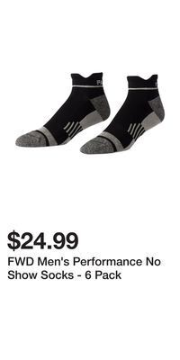 Sport Chek Fwd men's performance no show socks - 6 pack offer