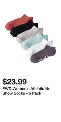 Sport Chek Fwd women's athletic no show socks - 6 pack offer