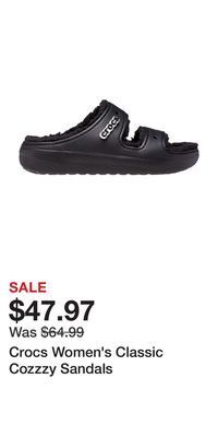 Sport Chek Crocs women's classic cozzzy sandals offer
