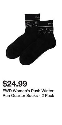 Sport Chek Fwd women's push winter run quarter socks - 2 pack offer