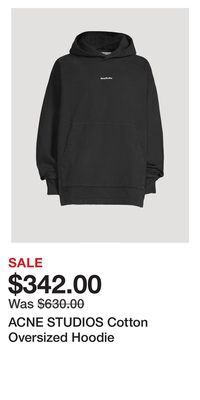 Holt Renfrew Acne studios cotton oversized hoodie offer